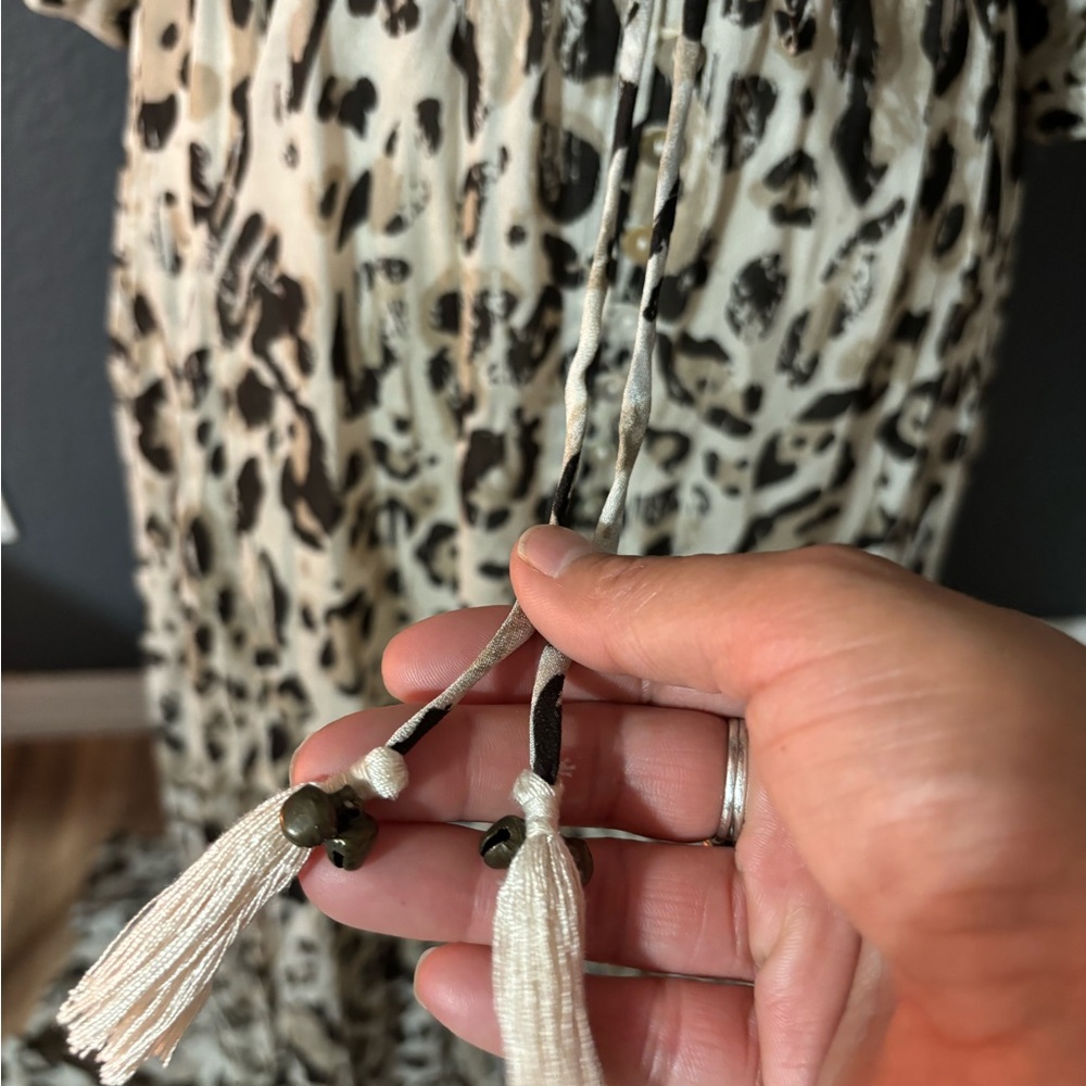 Spell Wild Ones Cream and Black Leopard Maxi Dress - Picture 9 of 11
